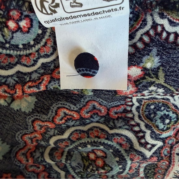 New! Boden Blue Botanic Paisley Smocked Cuff Midi Dress Size 12R 36068 - Picture 14 of 16